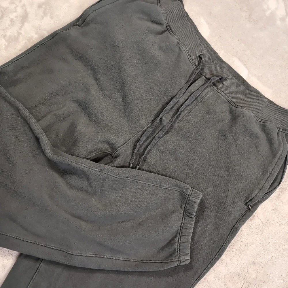 Lululemon Steady State Classic-Fit Jogger Men Large Green Fleece Sweatpants